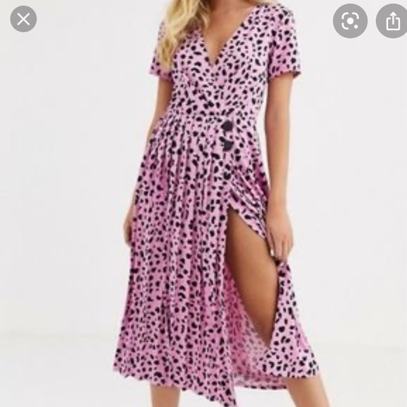 lilac animal print dress